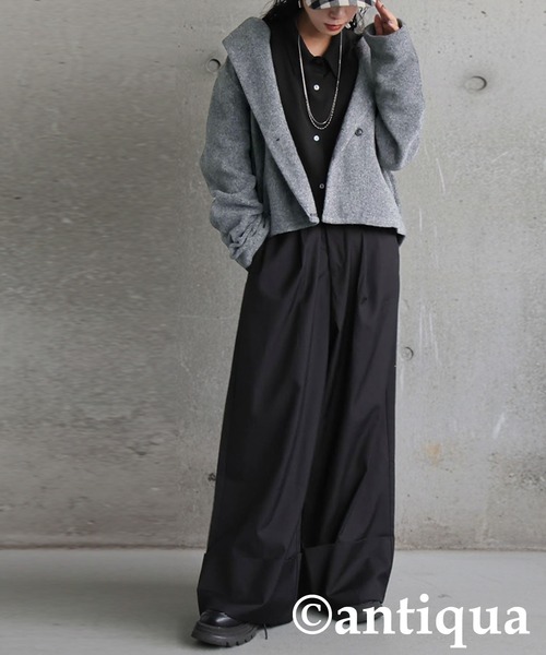 antiqua(アンティカ)の「プードルジャケット(テーラードジャケット・レディース・ブラック/グレー・ONESIZE)」の22枚目の写真