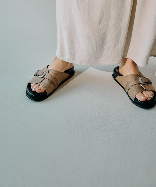 LEPSIM(レプシィム)の「ウェスタンスライドサンダル 494443(サンダル・レディース・サンドベージュ/ブラック・MEDIUM/LARGE)」の11枚目の写真