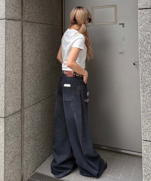 お値下げ　新品タグ付未使用　CALICO インディア　デニム　パンツ ワイドカーブカラーデニム（デニムパンツ）｜sedacle（セダクル