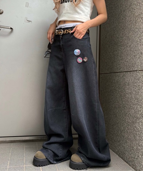 sedacle(セダクル)の「ワイドカーブカラーデニム(デニムパンツ・メンズ・パープル/インディゴブルー/ダークネイビー/ピンク・LARGE/MEDIUM/SMALL)」の18枚目の写真