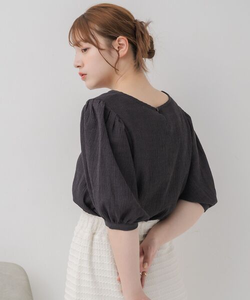 RETRO GIRL(レトロガール)の「パフスリーブBL(シャツ/ブラウス・レディース・ナチュラル/チャコールグレー/ライトブラウン・FREE)」の20枚目の写真