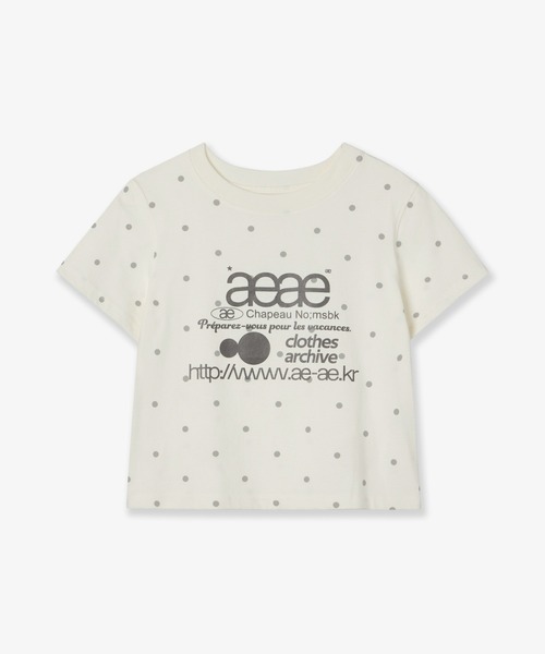 WEB LOGO DOT CROP T-SHIRTS（Tシャツ/カットソー）｜aeae