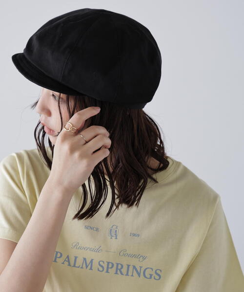 FREE'S MART(フリーズマート)の「シンプルキャスケット(キャスケット・レディース・ブラック/ベージュ・フリ-)」の7枚目の写真