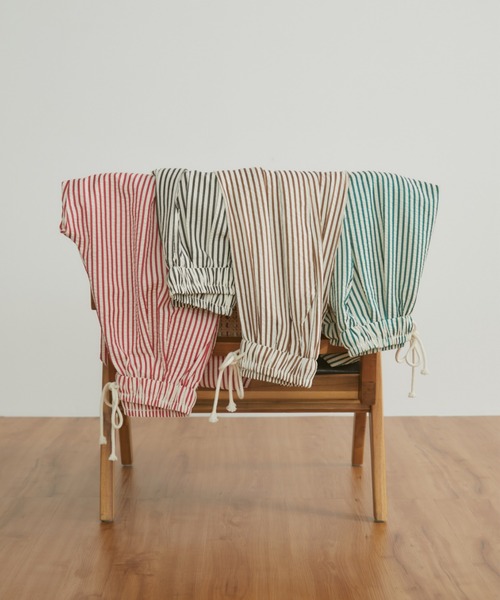 セール】【動画あり】シアサッカーストライプロングパンツ（その他