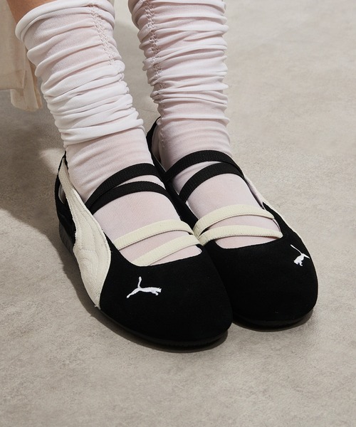 Pumaスピードキャットバレエシューズ ホワイト/ブラック PUMA スニーカー 「PUMA」レザー スピードキャット/スニーカー