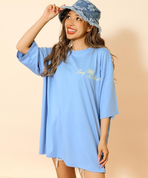 anap mimpi（アナップミンピ）の「サーフ プレート メッセージ カラー ロゴ 刺繍 Tシャツ（Tシャツ/カットソー・レディース・ブラウン/ピンク/ブルー/オフホワイト・FREE）」の12枚目の写真