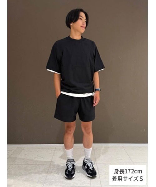 NEW BALANCE(ニューバランス)の「NB Grey ウーブン Tシャツ(Tシャツ/カットソー・メンズ・スカイブルー/ブラック・SMALL/XX-LARGE/X-LARGE/LARGE/MEDIUM)」の13枚目の写真
