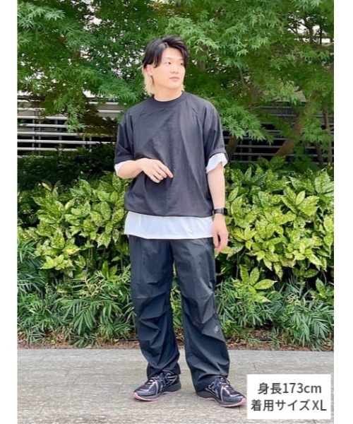 NEW BALANCE(ニューバランス)の「NB Grey ウーブン Tシャツ(Tシャツ/カットソー・メンズ・スカイブルー/ブラック・SMALL/XX-LARGE/X-LARGE/LARGE/MEDIUM)」の17枚目の写真