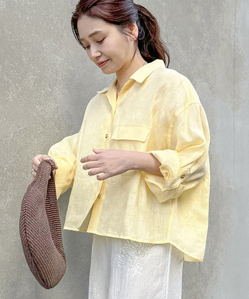 美品＊ジャーナルスタンダード リネンレーヨンブラウス オフホワイト ゆったり 美品＊ジャーナルスタンダード リネンレーヨンブラウス オフ