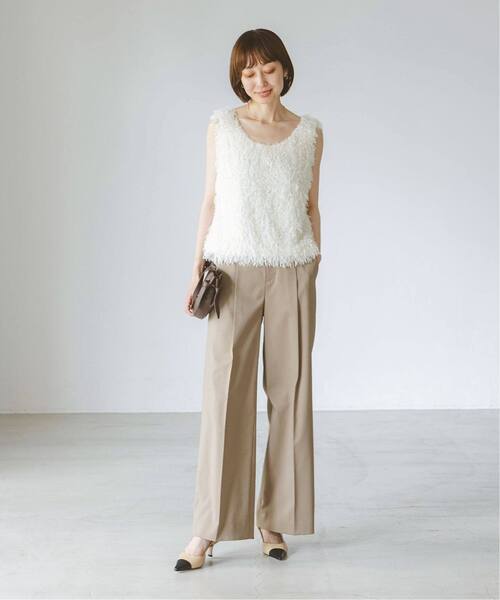 追加》【洗える】フェザーヤーンタンクトッププルオーバー（シャツ