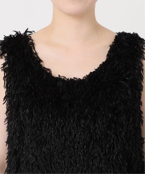 追加》【洗える】フェザーヤーンタンクトッププルオーバー（シャツ