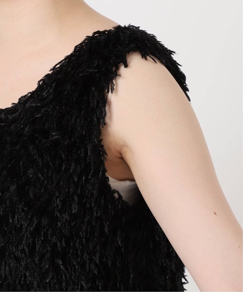 追加》【洗える】フェザーヤーンタンクトッププルオーバー（シャツ