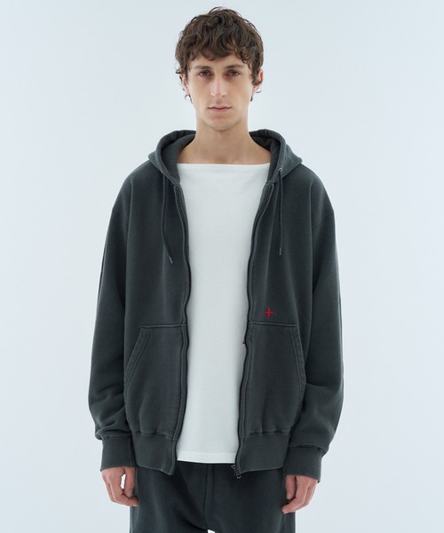 ESTNATION（エストネーション）の「aftersunshine / スウェット フーディー（パーカー・メンズ・ライトグレー/チャコールグレー・LARGE/MEDIUM）」の2枚目の写真