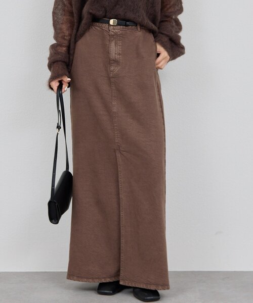 GALLARDAGALANTE（ガリャルダガランテ）の「【セットアップ対応】リヨセルスリットスカート（スカート・レディース・ベージュ/ブラウン/アイボリー/オリーブ・0/1/X-SMALL）」の12枚目の写真