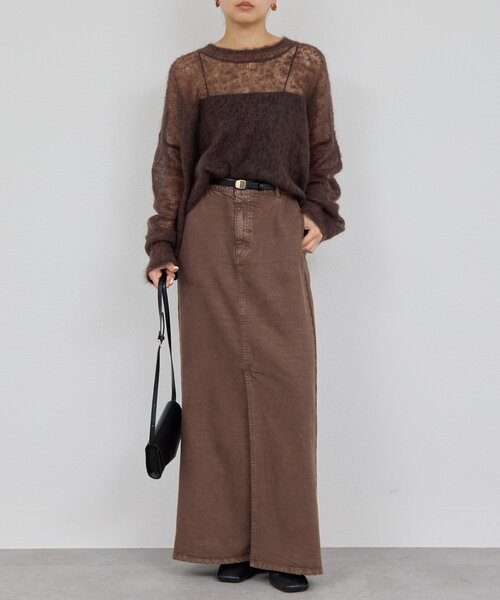 GALLARDAGALANTE（ガリャルダガランテ）の「【セットアップ対応】リヨセルスリットスカート（スカート・レディース・ベージュ/ブラウン/アイボリー/オリーブ・0/1/X-SMALL）」の15枚目の写真