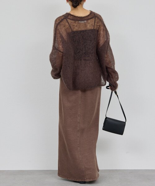 GALLARDAGALANTE（ガリャルダガランテ）の「【セットアップ対応】リヨセルスリットスカート（スカート・レディース・ベージュ/ブラウン/アイボリー/オリーブ・0/1/X-SMALL）」の18枚目の写真