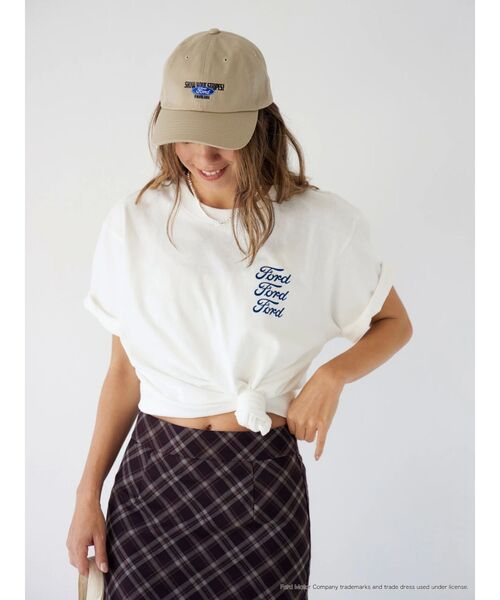 Ungrid（アングリッド）の「FordロゴTee（Tシャツ/カットソー・レディース・ピンク/オフホワイト/チャコールグレー・FREE）」の12枚目の写真