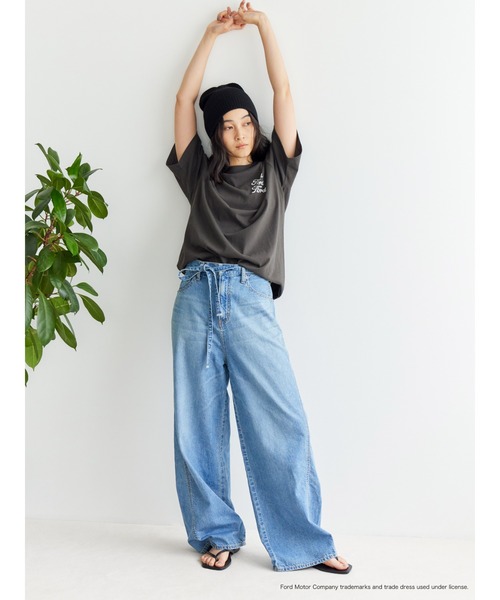 Ungrid（アングリッド）の「FordロゴTee（Tシャツ/カットソー・レディース・ピンク/オフホワイト/チャコールグレー・FREE）」の9枚目の写真