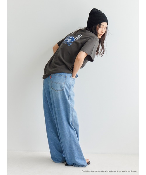 Ungrid（アングリッド）の「FordロゴTee（Tシャツ/カットソー・レディース・ピンク/オフホワイト/チャコールグレー・FREE）」の8枚目の写真