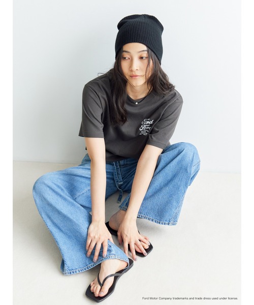 Ungrid（アングリッド）の「FordロゴTee（Tシャツ/カットソー・レディース・ピンク/オフホワイト/チャコールグレー・FREE）」の5枚目の写真