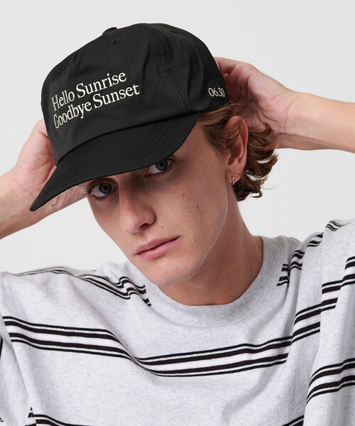 【Hello Sunrise】B&Y X HS Relaxed Fit 5panel Cap〜キャップ HELLO SUNRISE>クラシック タイポグラフィ 5パネル キャップ