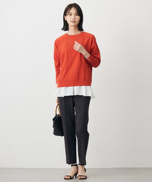 J.PRESS Ladies(J.プレス レディス)の「VIGODA ドルマンスリーブ ニット(ニット/セーター・レディース・オレンジ系/イエロー系/ベージュ系/サックスブルー系・SMALL)」の16枚目の写真