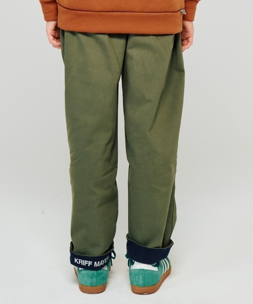 KRIFF MAYER Kid's Collection（クリフメイヤーキッズコレクション）の「綿裾ペロパンツ（チノパンツ・キッズ・カーキ/チャコール/ベージュ/ネイビー・120/130/140/150/160/170）」の7枚目の写真