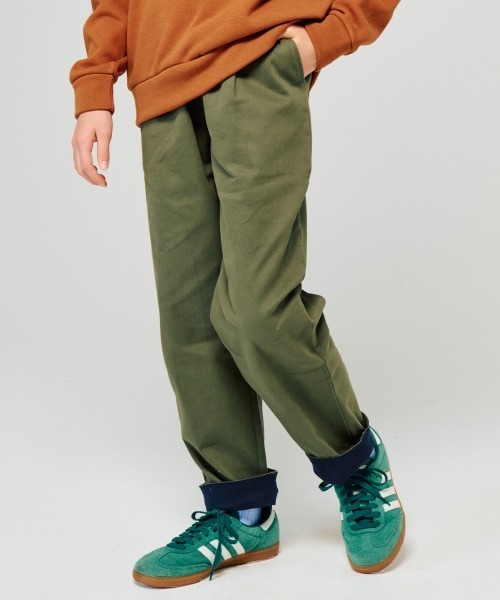 KRIFF MAYER Kid's Collection（クリフメイヤーキッズコレクション）の「綿裾ペロパンツ（チノパンツ・キッズ・カーキ/チャコール/ベージュ/ネイビー・120/130/140/150/160/170）」の8枚目の写真