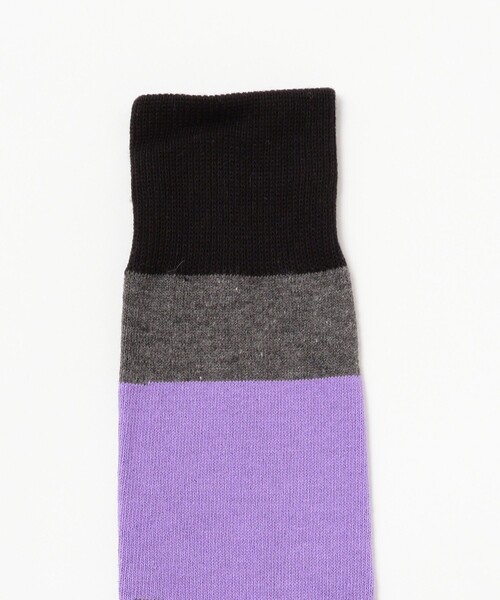 B:MING by BEAMS（ビーミングバイビームス）の「マルチボーダー ソックス（ソックス/靴下・メンズ・ネイビー/ダークグリーン/ブラック・ONE SIZE）」の4枚目の写真