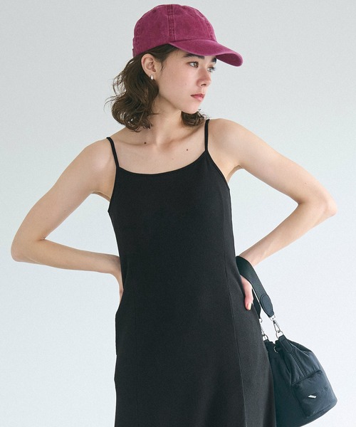 coca(coca)(コカ)の「外で着られるブラワンピース OUT BRA リブキャミワンピース(ワンピース・レディース・グレー/ブラック・M/L/S)」の8枚目の写真