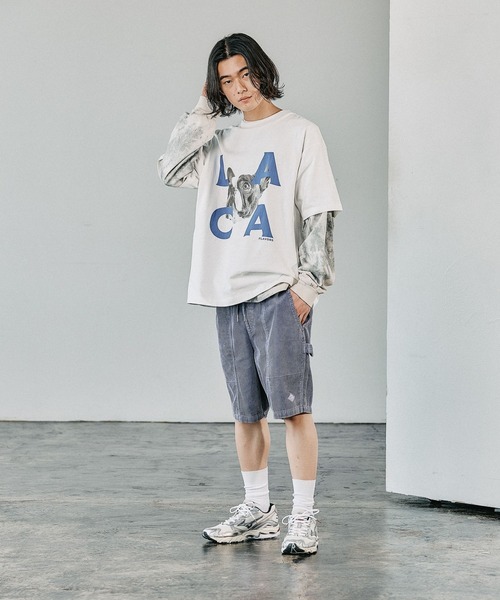 BAYFLOW（ベイフロー）の「ドッグフェイスデザインTシャツ（Tシャツ/カットソー・メンズ・ブラック/ホワイト・LARGE/MEDIUM）」の3枚目の写真
