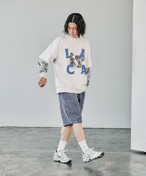 BAYFLOW（ベイフロー）の「ドッグフェイスデザインTシャツ（Tシャツ/カットソー・メンズ・ブラック/ホワイト・LARGE/MEDIUM）」の4枚目の写真