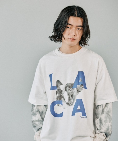BAYFLOW（ベイフロー）の「ドッグフェイスデザインTシャツ（Tシャツ/カットソー・メンズ・ブラック/ホワイト・LARGE/MEDIUM）」の5枚目の写真