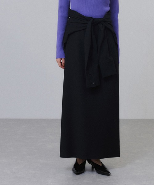 ADAM ET ROPE'(アダムエロペ)の「【一部WEB限定カラー】・【接触冷感】マルチWAYレイヤードシャツスカート(スカート・レディース・ブラック/グレー/ブルー系その他3・36/38)」の20枚目の写真