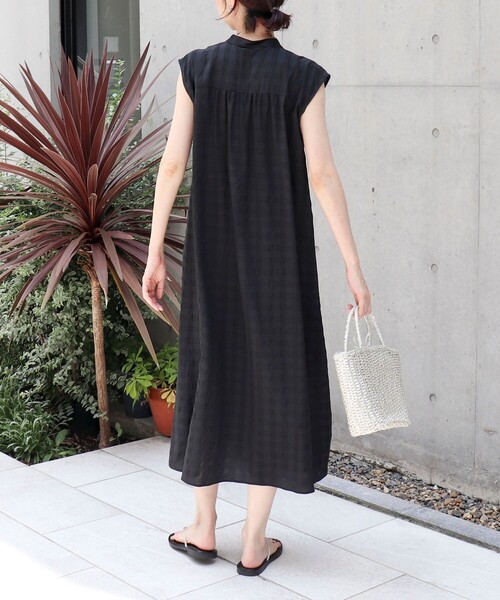 MICO COULIER（ミコクリエ）の「ヴィンテージギンガムワンピース（ワンピース・レディース・ブラウン系その他/ブラック系その他・38）」の12枚目の写真