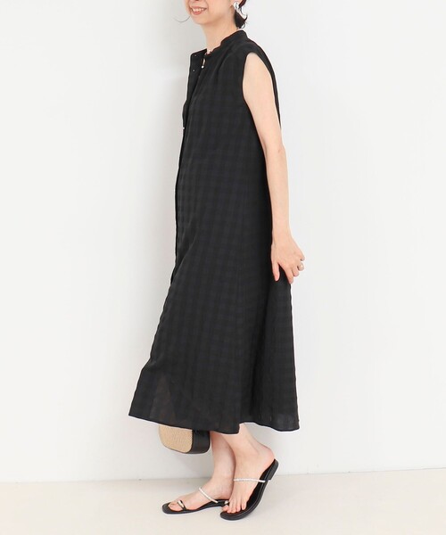 MICO COULIER（ミコクリエ）の「ヴィンテージギンガムワンピース（ワンピース・レディース・ブラウン系その他/ブラック系その他・38）」の14枚目の写真