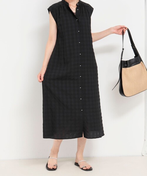 MICO COULIER（ミコクリエ）の「ヴィンテージギンガムワンピース（ワンピース・レディース・ブラウン系その他/ブラック系その他・38）」の17枚目の写真