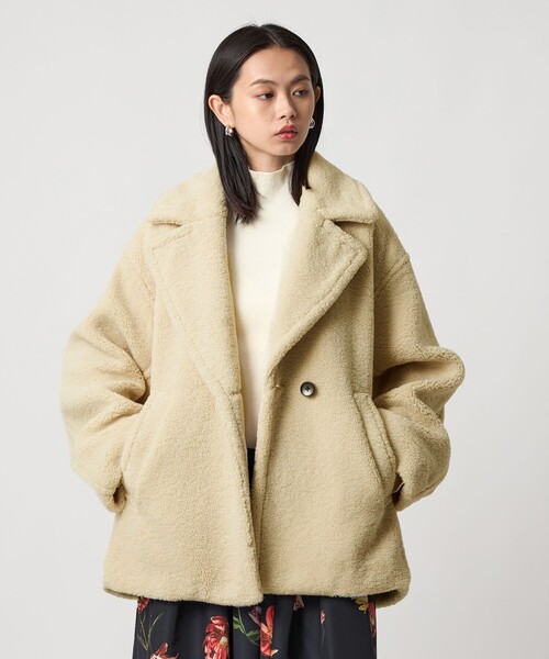 EMMEL REFINES＞EM ショートカール ボアコート（チェスターコート