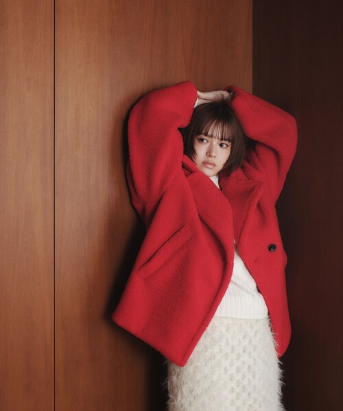 EMMEL REFINES＞EM ショートカール ボアコート（チェスターコート