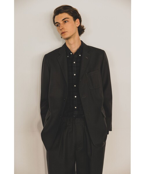 BEAMS PLUS（ビームスプラス）の「ランドリーウール 3ボタン ジャケット ボックスフィット（テーラードジャケット・メンズ・カーキ/チャコールグレー/ネイビー・M/L/S）」の4枚目の写真