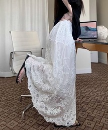 MAISON DE THERESE（メゾン ド テレーズ）の「総レース刺繍ロングスカート（スカート）」