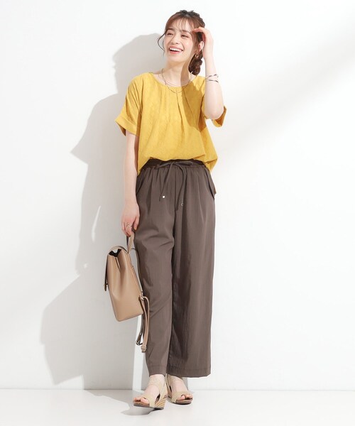 DRESKIP(ドレスキップ)の「インでもアウトでも 上品な甘さの 刺繍レース切替トップス(Tシャツ/カットソー・レディース・オフホワイト/ブルー系その他/イエロー/ブラック・02/01/04/03)」の19枚目の写真