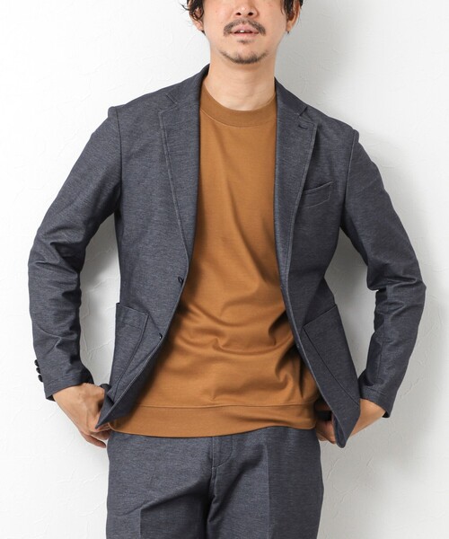 NOLLEY’S（ノーリーズ）の「《ビジカジ/セットアップ対応》【ALBINI】《吸水速乾》綾ジャージーイージーJK 25AW（テーラードジャケット・メンズ・ネイビー/ブラック・L/XL/S/M）」の11枚目の写真