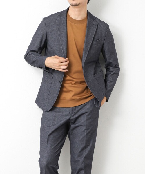 NOLLEY’S（ノーリーズ）の「《ビジカジ/セットアップ対応》【ALBINI】《吸水速乾》綾ジャージーイージーJK 25AW（テーラードジャケット・メンズ・ネイビー/ブラック・L/XL/S/M）」の9枚目の写真