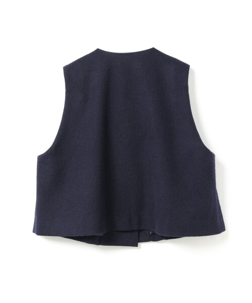 mizuiro ind ポケット付きクルーネックベスト（ベスト）｜mizuiroind