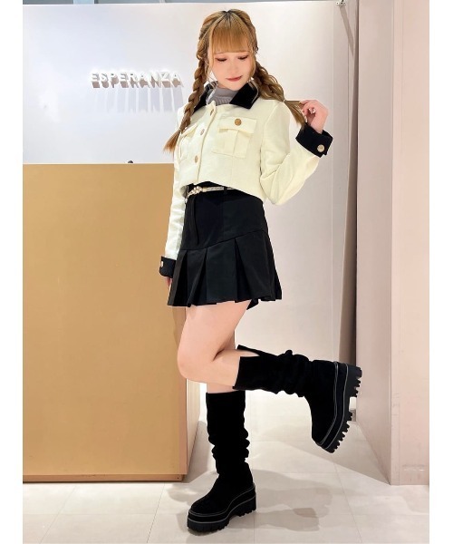 ESPERANZA(エスペランサ)の「【1足で5パターンで楽しめる】マルチWAYダブルトラックソールブーツ(ブーツ・レディース・ブラウン系1/ブラック系・M/L/S/LL)」の6枚目の写真
