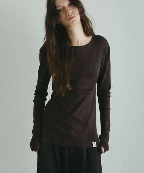 新品　ETRE TOKYO DEPENDREシアーロンTee ブラウン DEPENDREシアーロンTee(F WHITE): トップス │ ETRE TOKYO