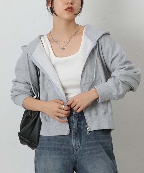 COLONY 2139(コロニートゥーワンスリーナイン)の「ダブルジップスウェットパーカー(パーカー・レディース・アイボリー/ブラック/グレー・FREE)」の5枚目の写真