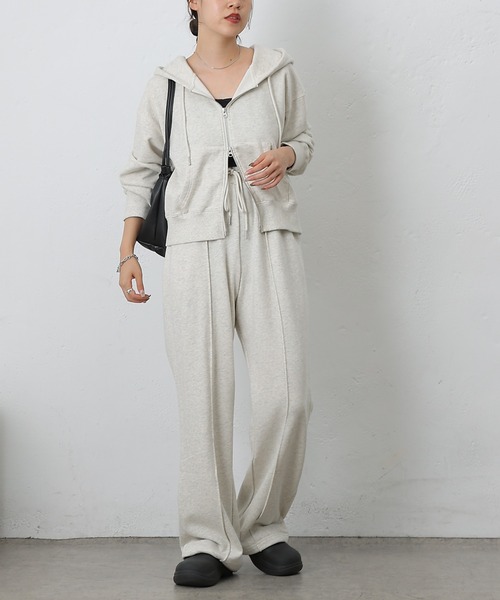 COLONY 2139(コロニートゥーワンスリーナイン)の「ダブルジップスウェットパーカー(パーカー・レディース・アイボリー/ブラック/グレー・FREE)」の21枚目の写真