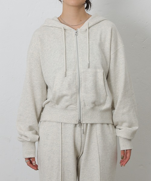 COLONY 2139(コロニートゥーワンスリーナイン)の「ダブルジップスウェットパーカー(パーカー・レディース・アイボリー/ブラック/グレー・FREE)」の12枚目の写真